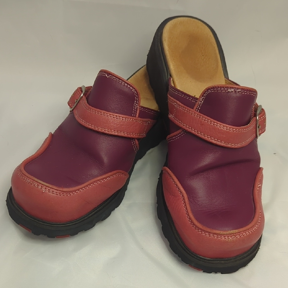 Vintage Fluevog Pink And Burgundy Wedges - Love Carolyn